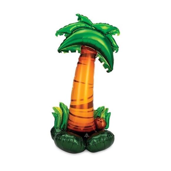 Tropical Luau Balloon Set – Anagram Palm Tree & Tiki Balloons – 5 Pc Party Decor - Picture 4 of 11